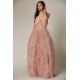 MAXI VESTIDO LUA CORSETTE HALTER TULLE ROSA