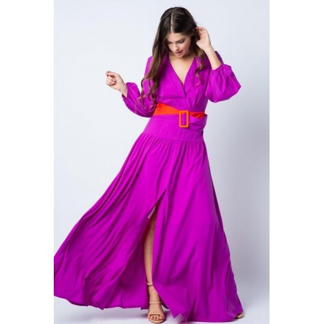 MAXI VESTIDO MADI VIOLETA/NARANJA