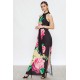 MAXI VESTIDO NEGRO FLORAL