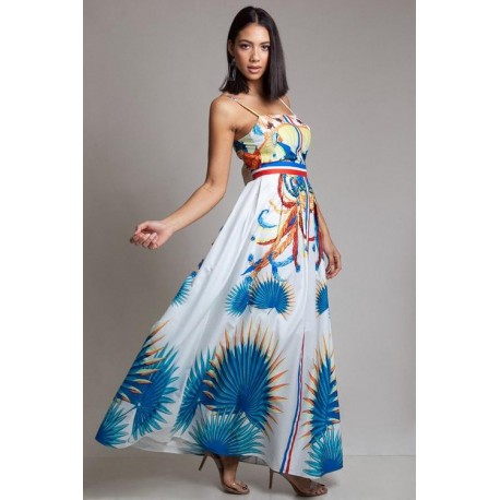 MAXI VESTIDO PARAISO BLANCO