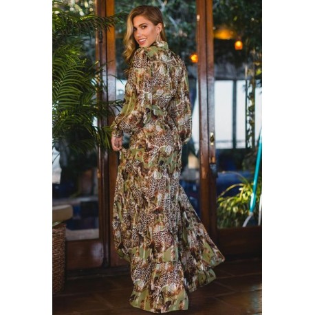 MAXI VESTIDO PARIS GARDEN VERDE