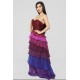 MAXI VESTIDO RAINBOW DEGRADADO STRAPLESS.