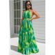 MAXI VESTIDO RAINBOW TROPICAL PLISADO
