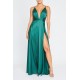 MAXI VESTIDO SATIN HUNTER GREN