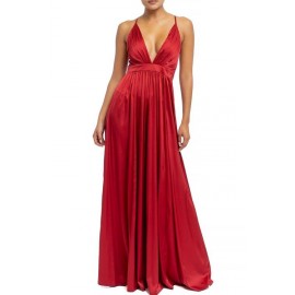 MAXI VESTIDO SATIN VINO