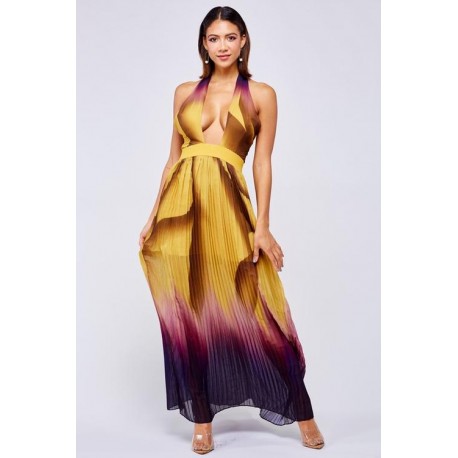 MAXI VESTIDO SUN MOSTAZA