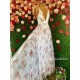 MAXI VESTIDO TULLE BLANCO FLORAL