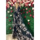 MAXI VESTIDO TULLE NEGRO FLORAL.
