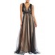 MAXI VESTIDO TULLE NEGRO/NUDE