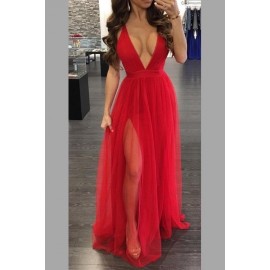 MAXI VESTIDO TULLE ROJO