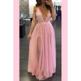 MAXI VESTIDO TULLE ROSA
