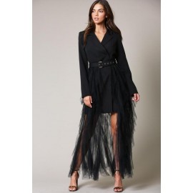 MAXI VESTIDO TULLE/SACO  NEGRO