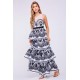 MAXI VESTIDO WAVES BLANCO/NEGRO.
