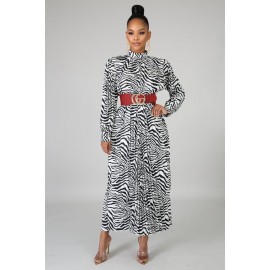 MAXI VESTIDO ZEBRA PLISADO