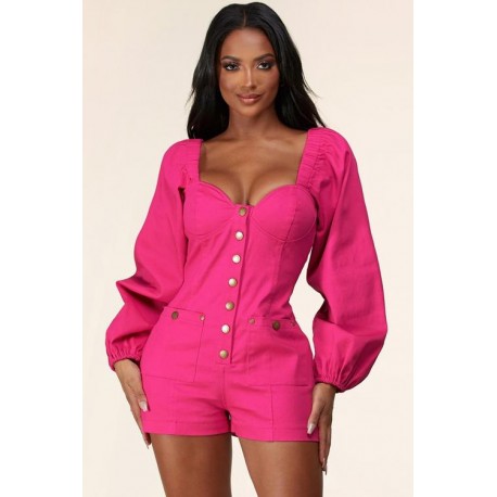 ROMPER HOT PINK