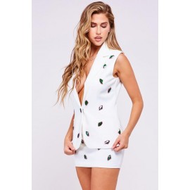 SET CRISTALES ESMERALDAS BLANCO