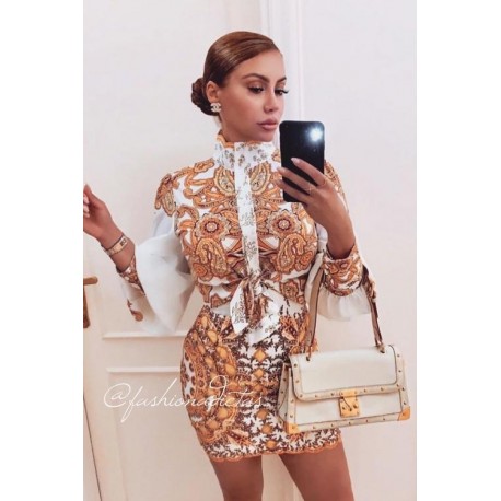 SET GOLDEN PAISLEY BORDADO