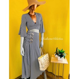 SET NAUTICA RAYADO TOP/FALDA