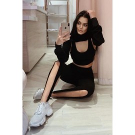 SET PANTS MANGAS NEGRO