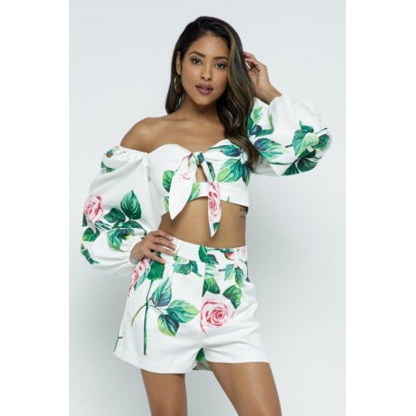 SET RENATA FLORAL SHORT