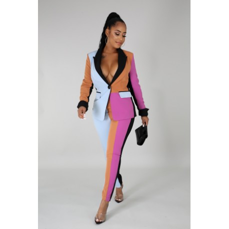 SET TRAJE  COLOR BLOCK MULTICOLOR