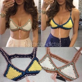 TOP TEJIDO MULTICOLOR CREMA