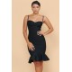 VESTIDO BANDAGE MERMAID NEGRO