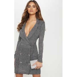 VESTIDO DANCE PLATA/NEGRO