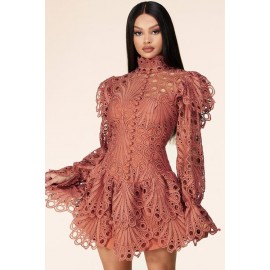 VESTIDO ENCAJE CAROLA MAUVE