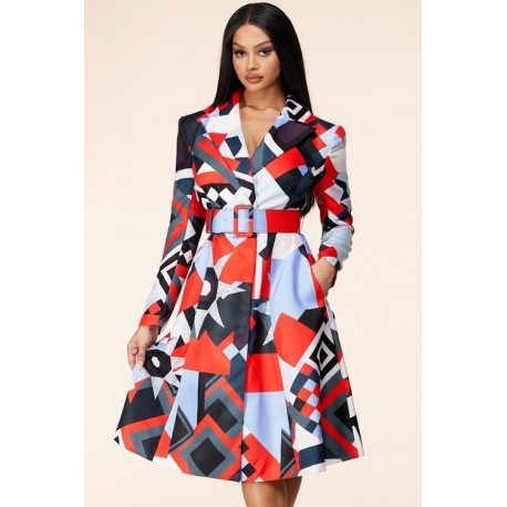 VESTIDO GABARDINA ARTWORK