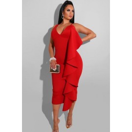 VESTIDO MIDI CARMIN ESTOLA