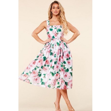 VESTIDO MIDI ROSE GARDEN