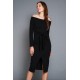 VESTIDO SEMIHOMBROS RIEKY NEGRO