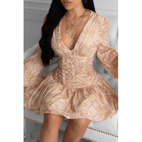 VESTIDO VINTAGE BOTANICAL CORSETTE