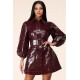 VESTIDO XENIA LEATHER VINO