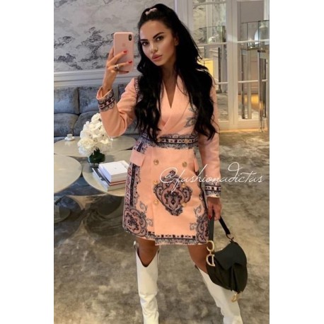 VESTIDO-BLAZZER COCO CORAL